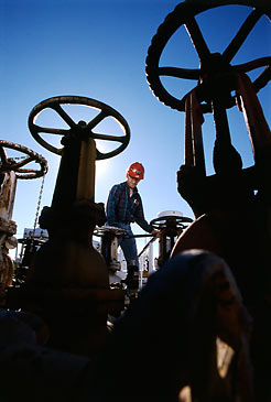 Oil worker photo